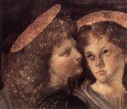 LEONARDO da Vinci The Baptism of Christ (detail) sg oil painting reproduction